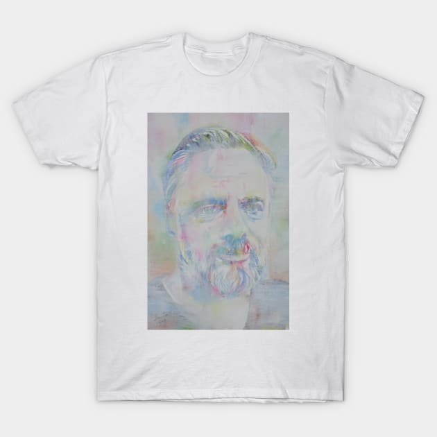 PHILIP K. DICK watercolor and acrylic portrait .2 T-Shirt by lautir